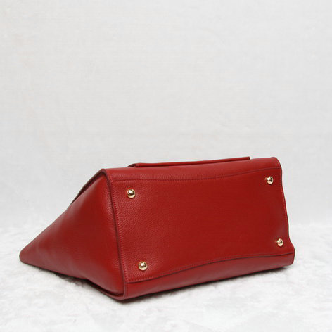 2014 Prada original grainy calfskin tote bag BN2626 red for sale